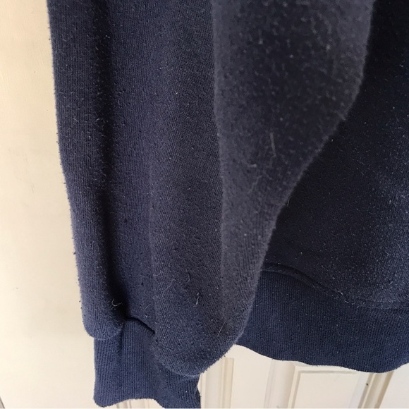 Good Vibes Hoody Kangaroo Pocket Navy SzL Drawstring Pullover Banded Cuffs/Hem - Picture 10 of 10